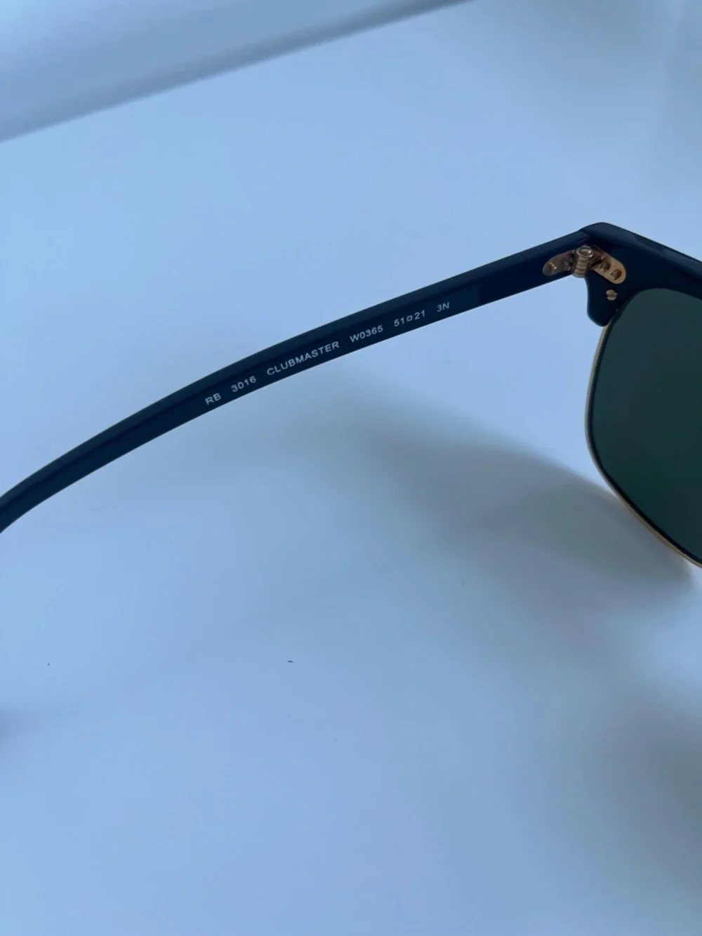 Ray-Ban Clubmaster Sunglasses - Black & Gold with Green Lenses